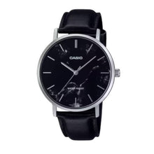 ساعة كاسيو بلاك ديال ليذر باند انالوج للرجال - MTP-VT01LM-1AUDF