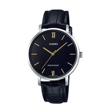 ساعة كاسيو بلاك ديال حزام جلد للنساء LTP-VT01L-1BUDF