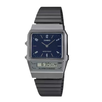 ساعة كاسيو ستانلس ستيل بلو ديال انالوج ديجتال للجنسين - AQ-800EB-2ADF