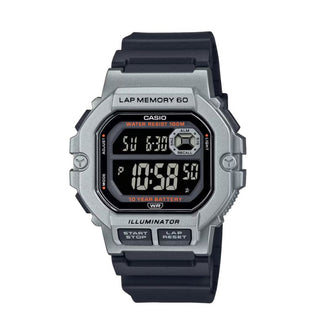 Casio Digital Resin Band Watch for Men, Black - WS-1400H-1BVDF