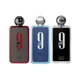 Fawaah Bundle for Men (Afnan 9pm Rebel + Afnan 9am Dive + Afnan 9pm)