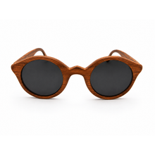 Handcrafted Wooden Oval Black Lens Color Sunglasses