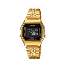 Casio Vintage Series Stainless Steel Gold Tone Watch for Unisex - LA680WGA-1BDF