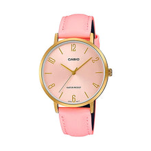 CASIO Analog Leather Watch For Women, Pink - LTP-VT01GL-4BUDF