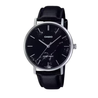 Casio Black Dial Leather Band Analog Watch for Men - MTP-VT01LM-1AUDF