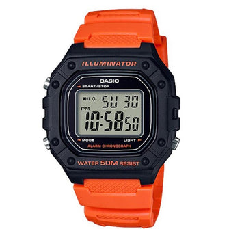 Casio Illuminator Digital Watch for Unisex - W-218H-4B2VDF