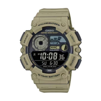 Casio General Digital Beige Resin Strap Watch for Men - WS-1500H-5BVDF