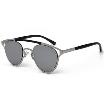 Slate Silver Metal Mirrored Silver Lens Sunglas