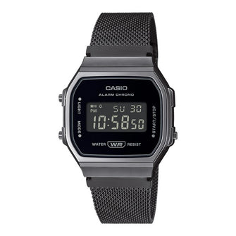 Casio Standard Digital Black Stainless Steel Strap Watch For Men - A168WEMB-1BDF