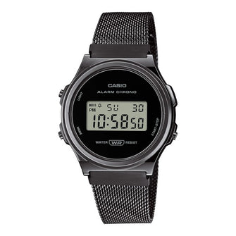 Casio Standard Digital Black Stainless Steel Strap Watch For Men - A171WEMB-1ADF