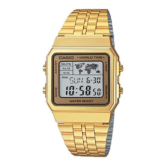 Casio Men's Digital World Time Stainless Steel Watch - A500WGA-9DF