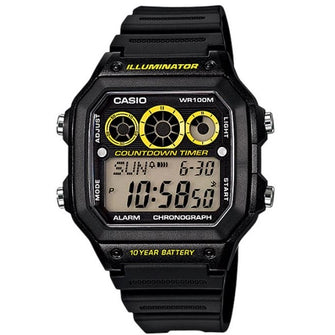 Casio Youth-Digital Digital Multi-Color Dial Men's Watch - AE-1300WH-1AVDF