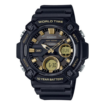 Casio Analog-Digital Gold Dial Men's Watch - AEQ-120W-9AVDF