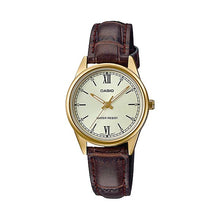 Casio Leather Band Gold Dial Analog Watch for Women - LTP-V005GL-9BUDF