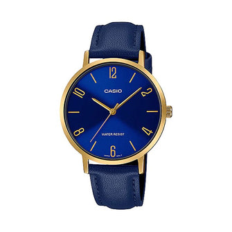 Casio Gold Plated Case Blue Leather Women's Watch - LTP-VT01GL-2BUDF